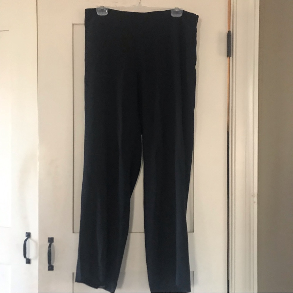 Eileen Fisher silk pants, black, size PL